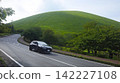 A sports sedan (Lexus) driving on a road near Mt. Omuro (Izu Kogen) in summer. 142227108
