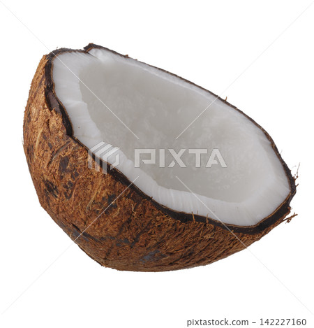 Half Coconut Fruits isolated on a white background Half Coconut Fruits isolated on a white background 142227160
