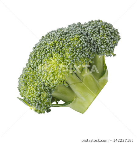 close up of fresh broccoli isolated on a white background close up of fresh broccoli isolated on a white background 142227195