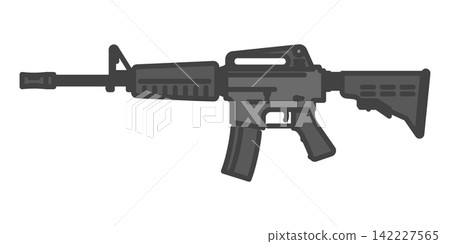 A standard rifle used by the US military in the United States, in its normal state, with iron sights. A standard rifle used by the US military in the United States, in its normal state, with iron sights. 142227565