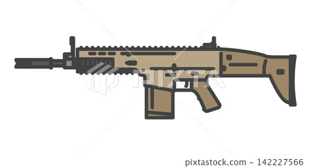 Tan-colored 7.62mm battle rifle Tan-colored 7.62mm battle rifle 142227566