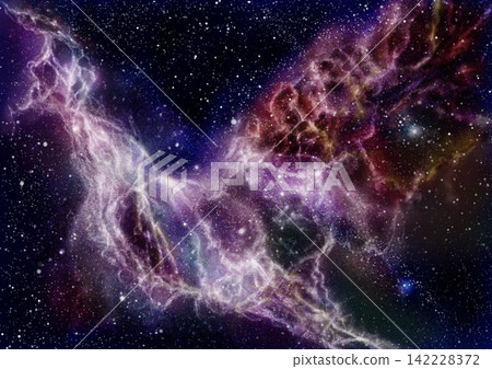 A vast expanse of light dancing across a nebula A vast expanse of light dancing across a nebula 142228372