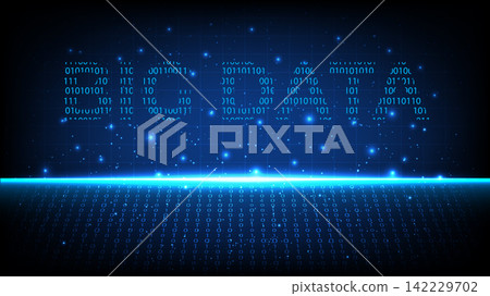 Abstract digital technology background with big data text and binary code Abstract digital technology background with big data text and binary code 142229702