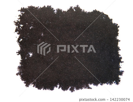 Dark Moss Mat Forming Irregular Dense Rectangular Patch On White Background Studio Surface Isolated Dark Moss Mat Forming Irregular Dense Rectangular Patch On White Background Studio Surface Isolated 142230074