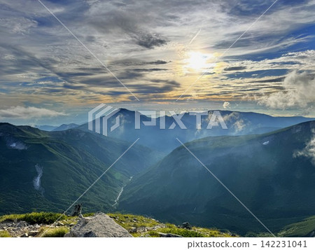 Kurobe Goro-dake and the sunset from Washiba-dake Kurobe Goro-dake and the sunset from Washiba-dake 142231041