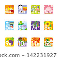12-Month Calendar Icon 07 142231927