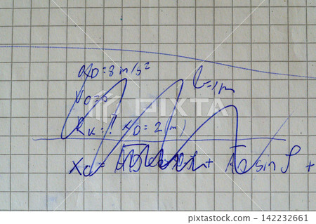 Handwritten kinematics problem with acceleration values Handwritten kinematics problem with acceleration values 142232661