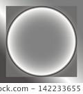 Luminous Circle Frame Background (Steel Gray) Vector Material | Transparent Background 142233655