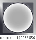 Luminous Circle Frame Background (Light Silver) Vector Material | Transparent Background 142233656