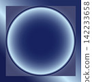 Luminous Circle Frame Background (Navy x Ice Blue) Vector Material | Transparent Background 142233658