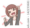 Illustrations of a person striking a pose of accomplishment_1-4 142233681