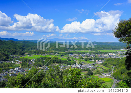 從蒲生城遺址(主天守閣)眺望霧島山脈和蒲生市景 從蒲生城遺址(主天守閣)眺望霧島山脈和蒲生市景 142234140