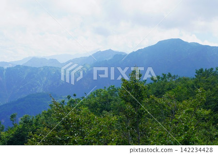 Mount Okasayama and Mount Oigadake as seen from Mount Mikoshiyama Mount Okasayama and Mount Oigadake as seen from Mount Mikoshiyama 142234428