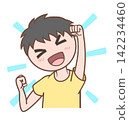 Illustrations of a person striking a pose of accomplishment_2-3 142234460