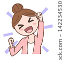 Illustrations of a person striking a pose of accomplishment_2-4 142234530