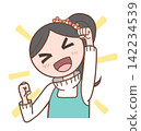 Illustrations of a person striking a pose of accomplishment_2-5 142234539