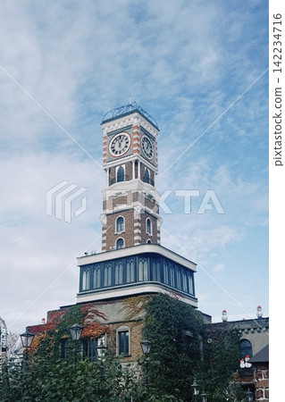 towering buildings towering buildings 142234716