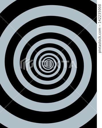 Black and faux silver clockwise swirling background 142235008