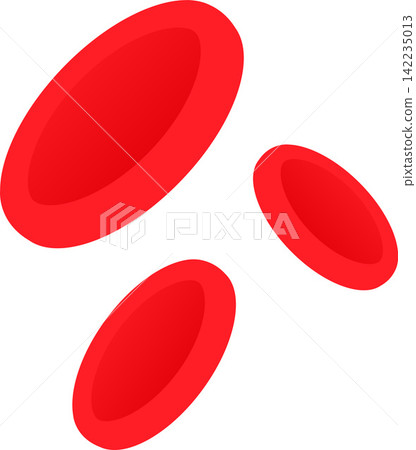 Red Blood Cells Flat Illustration. Clean Icon Design Element on Isolated White Background Red Blood Cells Flat Illustration. Clean Icon Design Element on Isolated White Background 142235013