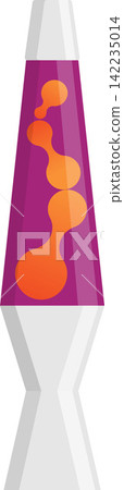 Lava Lamp Flat Illustration. Clean Icon Design Element on Isolated White Background Lava Lamp Flat Illustration. Clean Icon Design Element on Isolated White Background 142235014