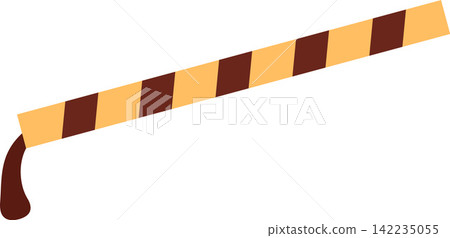 Wafer Roll Stick with Melted Chocolate Flat Illustration. Clean Icon Design Element on Isolated Transparent Background Wafer Roll Stick with Melted Chocolate Flat Illustration. Clean Icon Design Element on Isolated Transparent Background 142235055