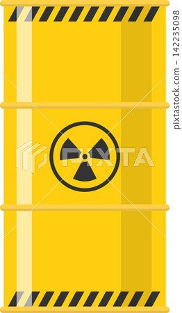 Radioactive Barrel Flat Illustration. Clean Icon Design Element on Isolated White Background 142235098
