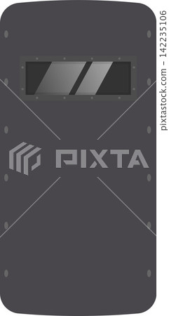 Riot Shield Flat Illustration. Clean Icon Design Element on Isolated White Background Riot Shield Flat Illustration. Clean Icon Design Element on Isolated White Background 142235106