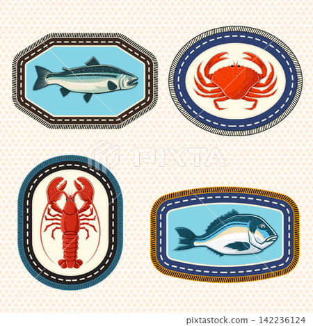 Marine Scout Sea Life Badge Set, Vintage Embroidery Patches with Fish, Crab and Lobster, Nautical Achievement Emblems for Fishing, Scouting and Outdoor Adventure Marine Scout Sea Life Badge Set, Vintage Embroidery Patches with Fish, Crab and Lobster, Nautical Achievement Emblems for Fishing, Scouting and Outdoor Adventure 142236124