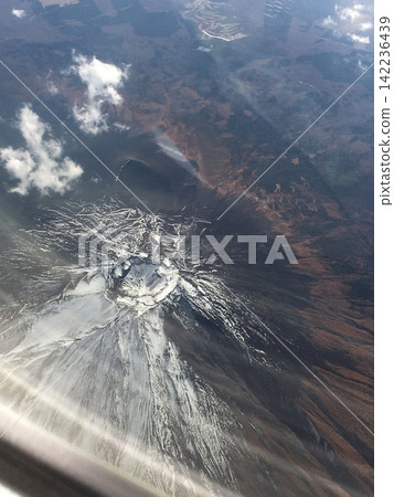 Fuji seen from an airplane Fuji seen from an airplane 142236439