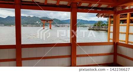The Great Torii Gate as seen from Itsukushima Shrine [Hiroshima, Japan] 142236627