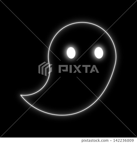 Hand-drawn ghost neon lights with round eyes and white eyes - perfect for Halloween, haunted houses, horror, scary, and monsters. Hand-drawn ghost neon lights with round eyes and white eyes - perfect for Halloween, haunted houses, horror, scary, and monsters. 142236809