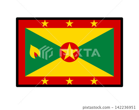 Grenada flag illustration material 6 Grenada flag illustration material 6 142236951