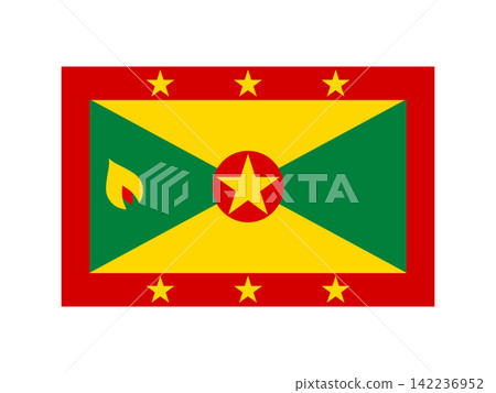 Grenada flag illustration material 5 Grenada flag illustration material 5 142236952