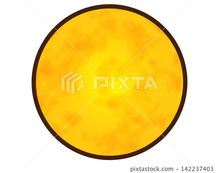 Illustration material of a beautiful full moon 2 Illustration material of a beautiful full moon 2 142237403