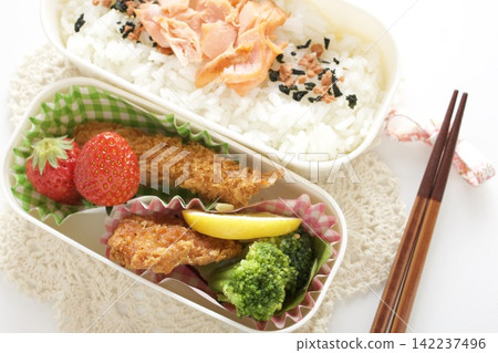 Homemade salmon bento Homemade salmon bento 142237496