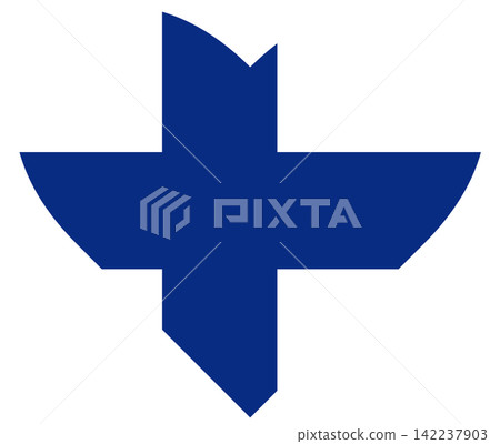 Flag of Finland isolated in heart shape. Flag of Finland isolated in heart shape. 142237903
