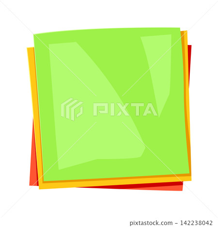 Paper note pink crumpled sticker. Frame or background for reminder. Paper note pink crumpled sticker. Frame or background for reminder. 142238042