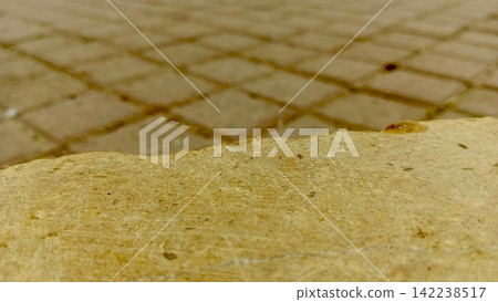 Rough yellow stone block edge texture closeup view stock photo, natural masonry rock surface background detail photo Rough yellow stone block edge texture closeup view stock photo, natural masonry rock surface background detail photo 142238517