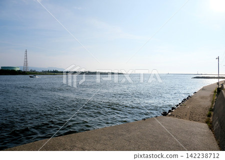 Fukui Prefecture, Sakai City - Southwest view from Essel Embankment at Mikuni Port, August 2025 Fukui Prefecture, Sakai City - Southwest view from Essel Embankment at Mikuni Port, August 2025 142238712
