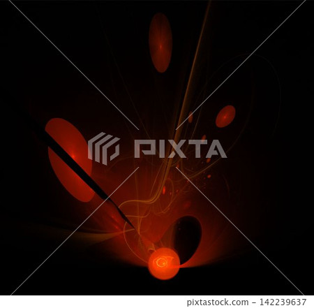 red abstract fractal pattern on black background, wallpaper, design red abstract fractal pattern on black background, wallpaper, design 142239637