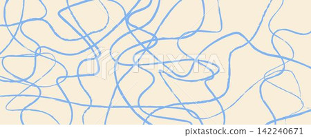 Abstract background with hand-drawn curves. Curved ink strokes of different thickness.Wavy minimalist template Abstract background with hand-drawn curves. Curved ink strokes of different thickness.Wavy minimalist template 142240671