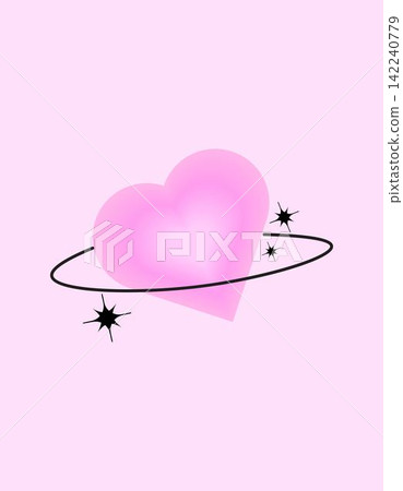 Blurry pink heart aura aesthetic element with linear form and sparkle. Trendy modern y2k style design template. Blurred gradient heart with stars Blurry pink heart aura aesthetic element with linear form and sparkle. Trendy modern y2k style design template. Blurred gradient heart with stars 142240779