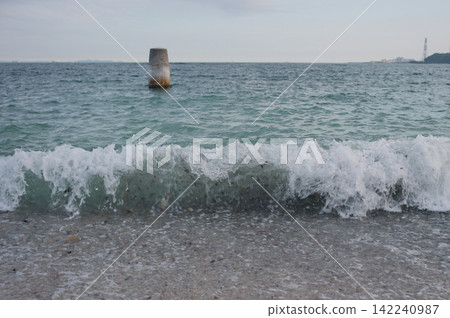 海浪捲起貝殼 海浪捲起貝殼 142240987