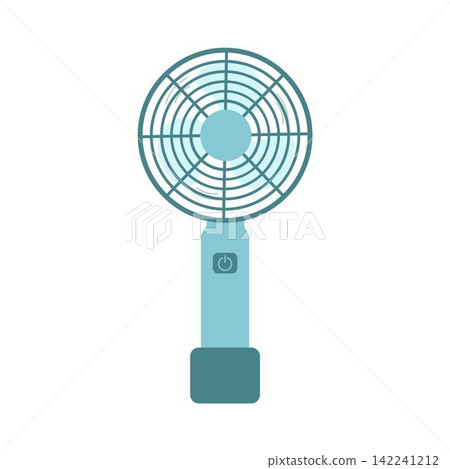 Modern portable fan. Comfort electric blower. Wind ventilator 142241212