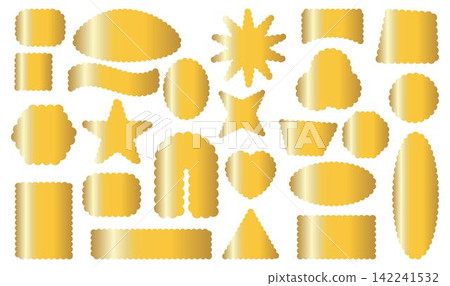 Retro design elements scalloped frames. Scalloped edge rectangle, star, ellipse, circle and square shapes Retro design elements scalloped frames. Scalloped edge rectangle, star, ellipse, circle and square shapes 142241532