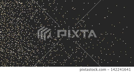 Gold glitter confetti sparkle dust golden dust on the black background with place for text, koreen pink gold texture abstract vector illustration golden shimmer shine celebration festive party holiday Gold glitter confetti sparkle dust golden dust on the black background with place for text, koreen pink gold texture abstract vector illustration golden shimmer shine celebration festive party holiday 142241641
