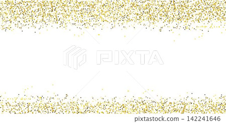 Gold glitter confetti sparkle dust golden dust on the white background texture abstract vector illustration golden shimmer shine celebration festive party holiday Gold glitter confetti sparkle dust golden dust on the white background texture abstract vector illustration golden shimmer shine celebration festive party holiday 142241646