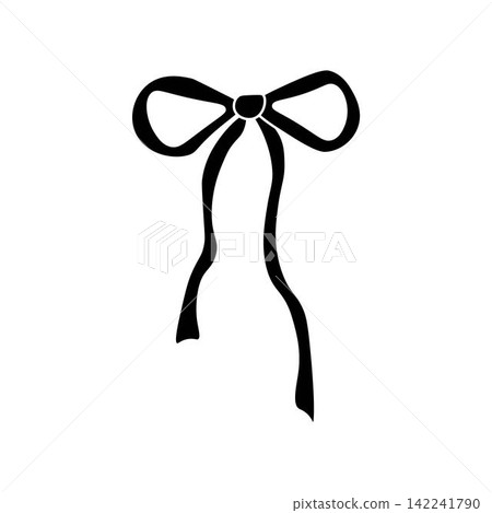 Cute simple bow. Bowknot for hair decor. Trendy girls hair braiding accessorie Cute simple bow. Bowknot for hair decor. Trendy girls hair braiding accessorie 142241790