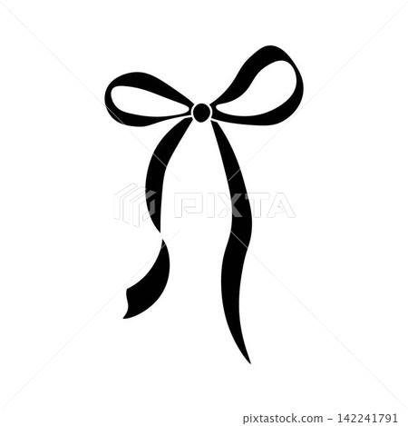 Cute simple bow. Bowknot for hair decor. Trendy girls hair braiding accessorie Cute simple bow. Bowknot for hair decor. Trendy girls hair braiding accessorie 142241791