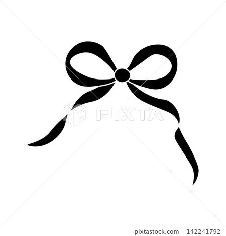 Cute simple bow. Bowknot for hair decor. Trendy girls hair braiding accessorie Cute simple bow. Bowknot for hair decor. Trendy girls hair braiding accessorie 142241792